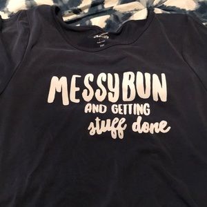 Messy bun and getting stuff done